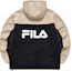 Lookbook FILA FUSION 拼色Logo連帽休閒上衣 米白駝色 T81M142203A-BK