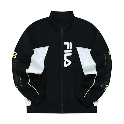 FILA Fusion Colorblock Loose-Fit Woven Jacket - Deep Black T11M225707F-BK