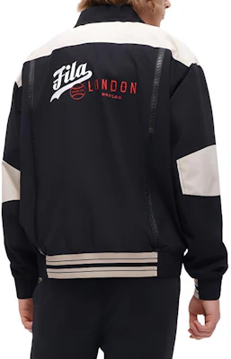 FILA FUSION Colorblock Loose Fit Woven Jacket Black . T11M332702F-BK Shop FILA FUSION Colorblock Loose Fit Woven Jacket Black . T11M332702F-BK