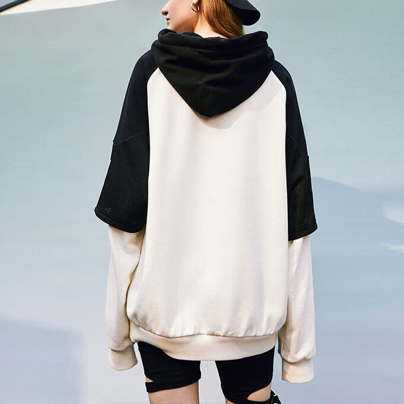 FILA FUSION Colorblock Oversized Hoodie Unisex American Style White T11U335203F-WT 圖 7