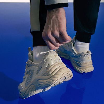 FILA FUSION Conch DX Sneakers 'Beige Grey' T12M311111FOS Cheap FILA FUSION Conch DX Sneakers 'Beige Grey' T12M311111FOS