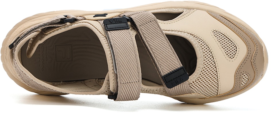 FILA FUSION Conch Sandals 'Beige Black' T12M321401FMA Lookbook FILA FUSION Conch Sandals 'Beige Black' T12M321401FMA