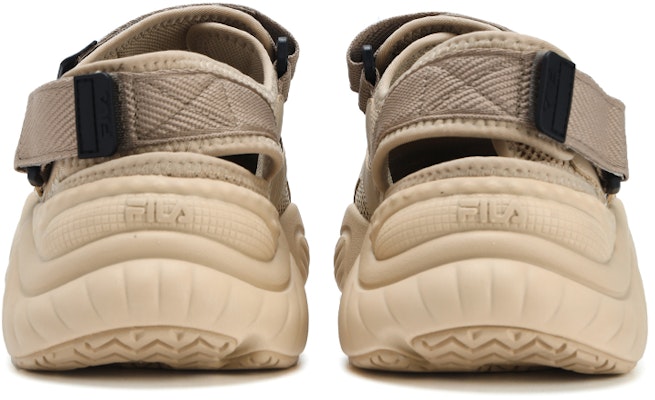 FILA FUSION Conch Sandals 'Beige Black' T12M321401FMA Shop FILA FUSION Conch Sandals 'Beige Black' T12M321401FMA