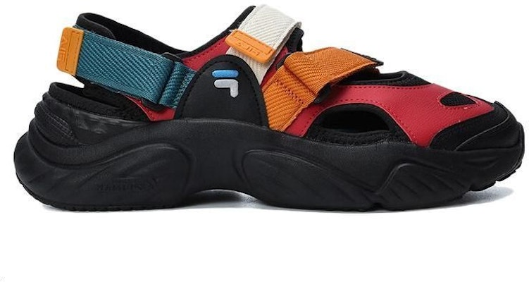 FILA FUSION Conch Sandals Multi 'Black' T12M321401FAB Order FILA FUSION Conch Sandals Multi 'Black' T12M321401FAB