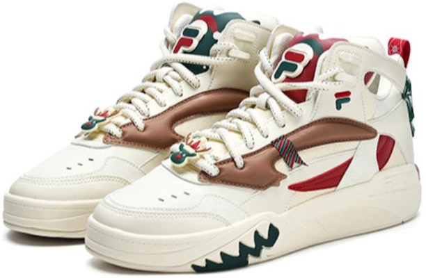 FILA FUSION Desperado High Top Basketball Shoes 'Xmas White Red' T12M313211FAC Order FILA FUSION Desperado High Top Basketball Shoes 'Xmas White Red' T12M313211FAC