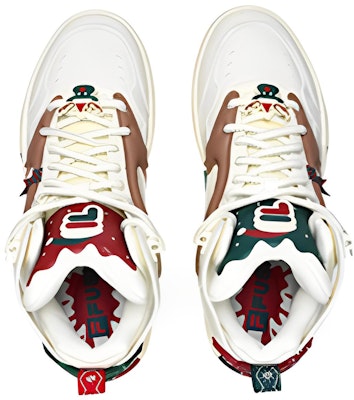FILA FUSION Desperado High Top Basketball Shoes 'Xmas White Red' T12M313211FAC Lookbook FILA FUSION Desperado High Top Basketball Shoes 'Xmas White Red' T12M313211FAC