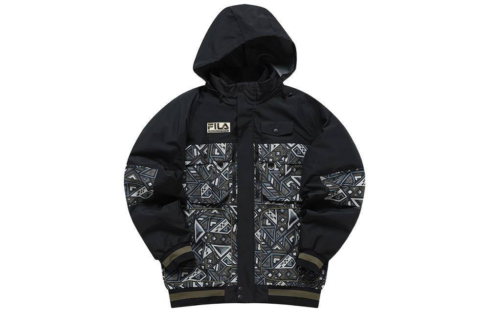 FILA Fusion FIRST DOWN FREAK’S STORE Colorblock Logo Print Jacket Black  Set T11M217902F-BK 圖 2