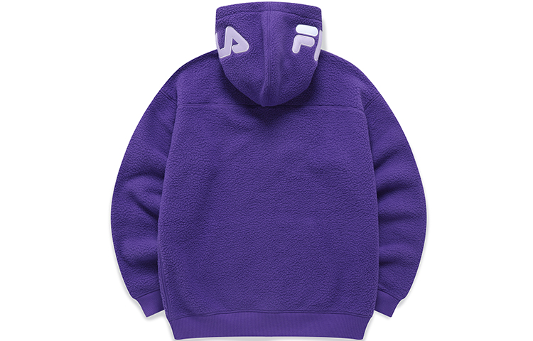 Lookbook FILA Fusion 男女款刷毛連帽上衣 冬季穿搭 Logo印花 T11U146201FPU