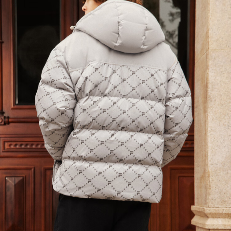 Purchase FILA FUSION FOB Casual Loose Fit Hooded Down Jacket Beige Unisex T11U443904F-LK