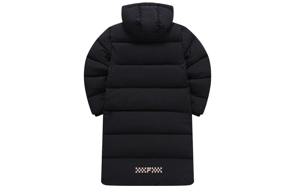 Lookbook FILA Fusion FOB Series Black Long Down Jacket with Hood Unisex. T11U343905F-BK