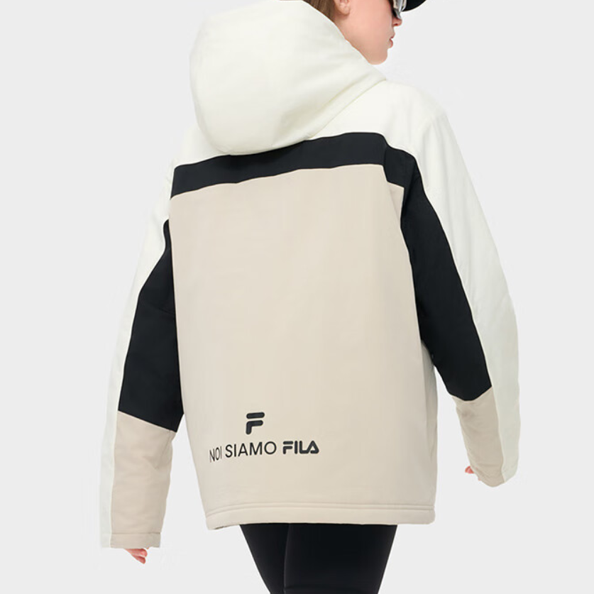 FILA Fusion FOB Series Casual Loose Fit Hooded Colorblock Jacket Pink/Ink White. T11U443902F-BG 圖 5