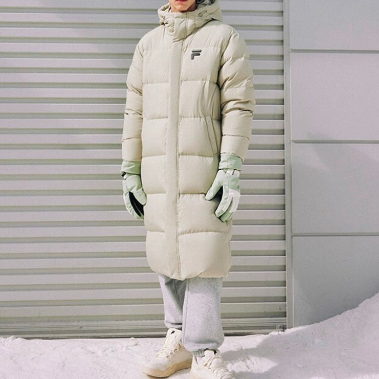 Shop Chaqueta Larga con Capucha FILA FUSION FOB Unisex Gris Oscuro a Prueba de Viento. T11U343905F-DK