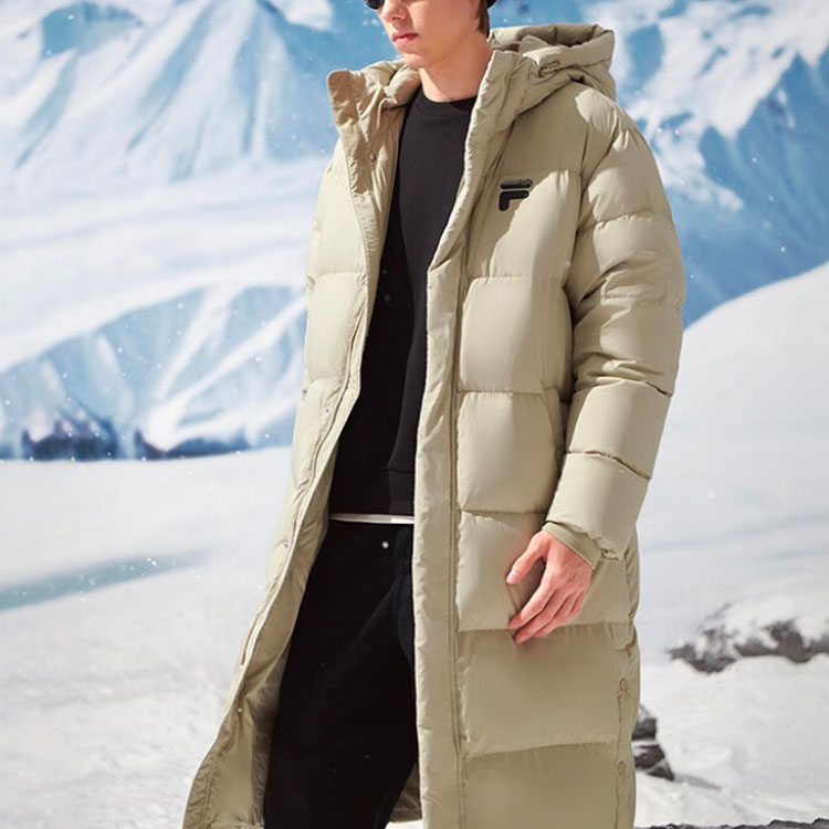 Purchase Chaqueta Larga con Capucha FILA FUSION FOB Unisex Gris Oscuro a Prueba de Viento. T11U343905F-DK