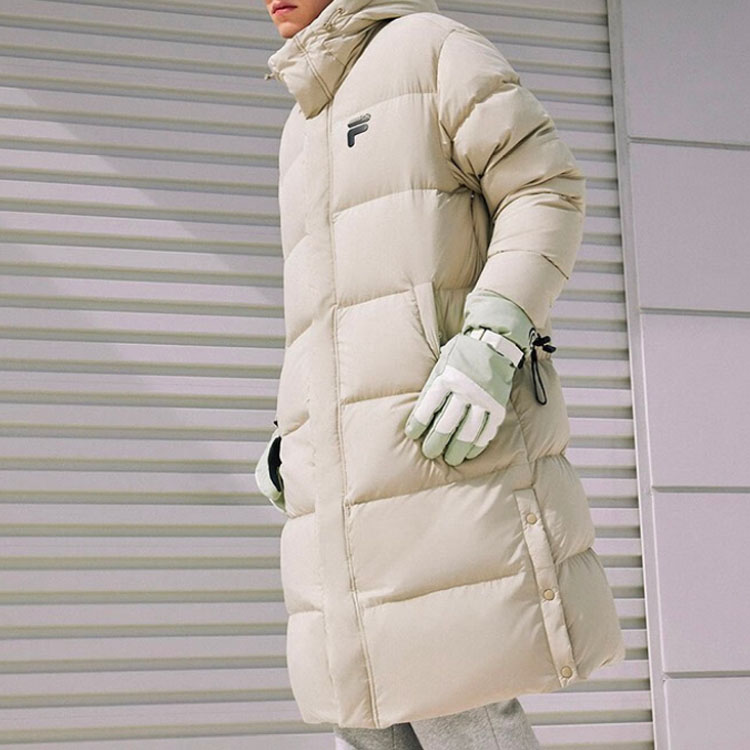 Sizing Chaqueta Larga con Capucha FILA FUSION FOB Unisex Gris Oscuro a Prueba de Viento. T11U343905F-DK