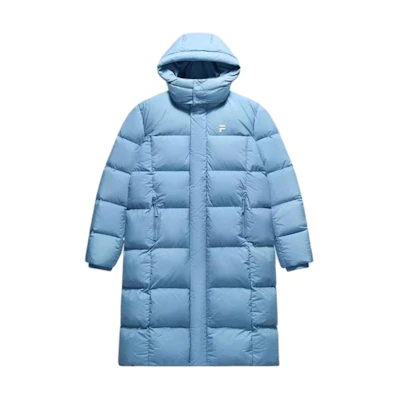 FILA Fusion FOB Series Oversized Hooded Down Jacket - Cozy Blue. T11U443907F-BU