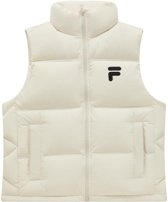 fila-fusion-fob-series-unisex-sleeveless-down-vest-beige-with-zipper-stand-collar-t11-u343906-f-bg