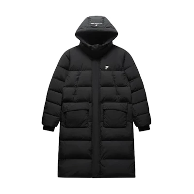 FILA Fusion FOB Unisex Black Windproof Warm Down Jacket Casual Fashion Style T11U443903F