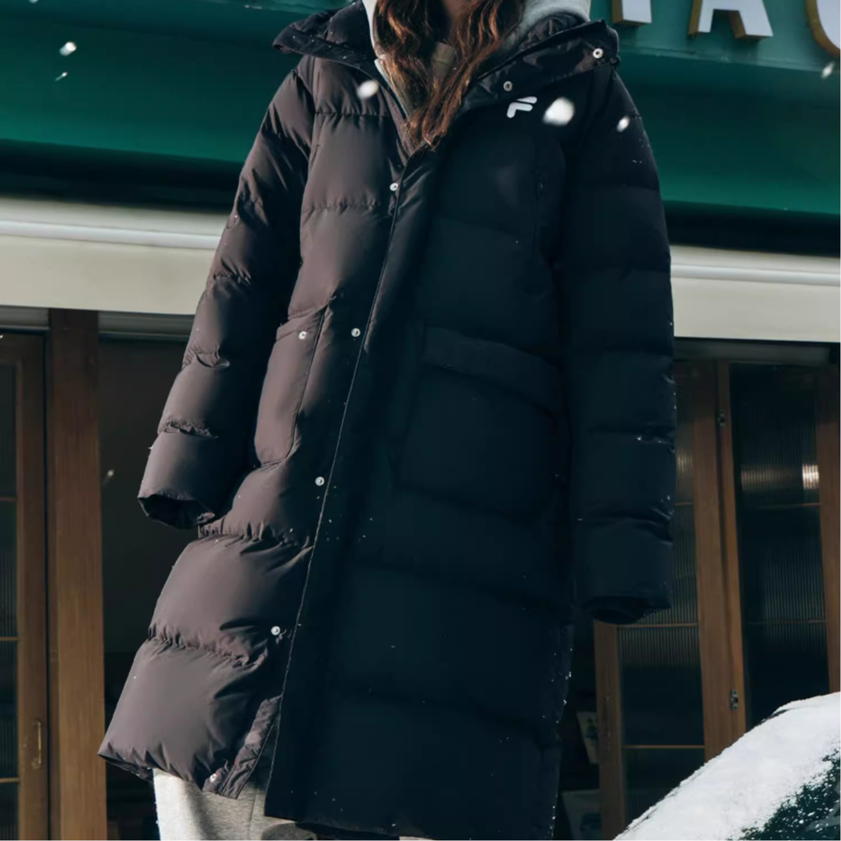 Sizing FILA Fusion FOB Unisex Black Windproof Warm Down Jacket Casual Fashion Style T11U443903F