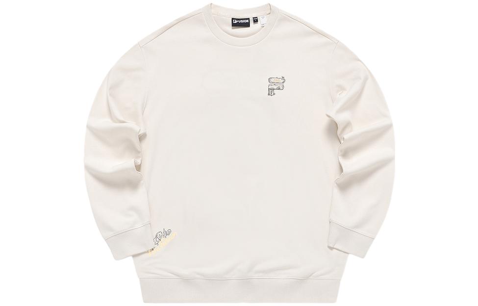 FILA FUSION FOB Unisex Oversized Crewneck Sweatshirt in Malt Color T11U333206FBG