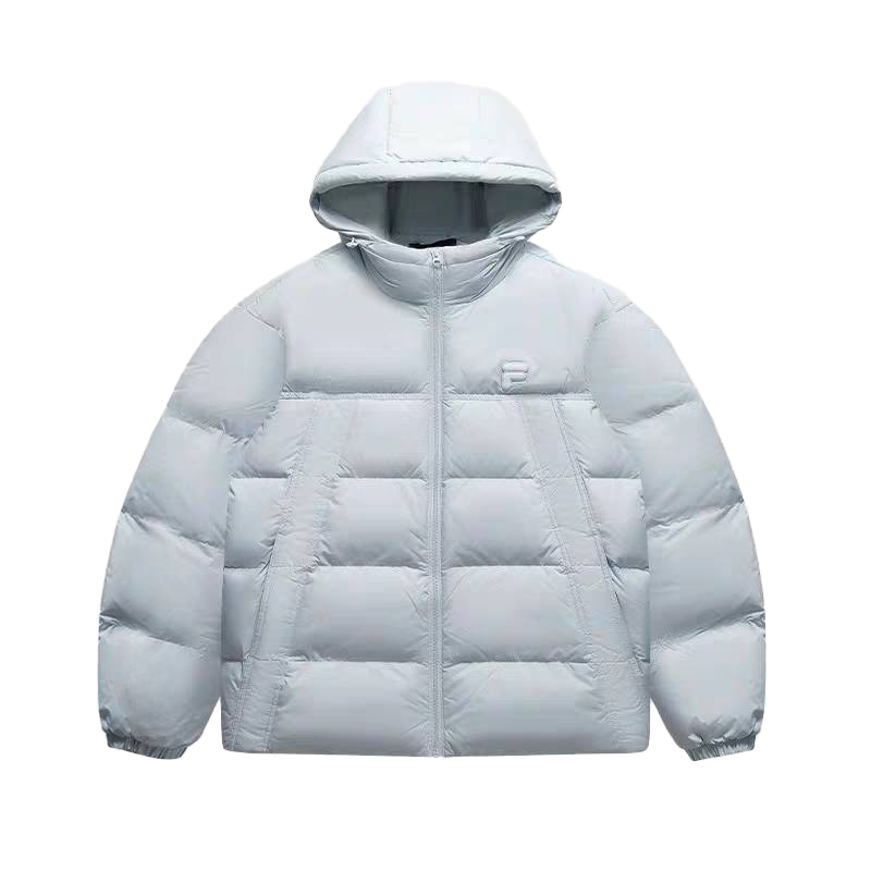 FILA FUSION Fusion Life Loose Hooded Zip Windproof Down Jacket Grey T11U443905F-GY