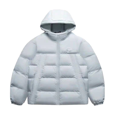 FILA FUSION Fusion Life Loose Hooded Zip Windproof Down Jacket Grey T11U443905F-GY