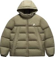 FILA FUSION Hooded Puffer Jacket Green - Casual, Windproof, Warm Winter Wear. T11U443905F-KK FILA FUSION Hooded Puffer Jacket Green - Casual, Windproof, Warm Winter Wear. T11U443905F-KK