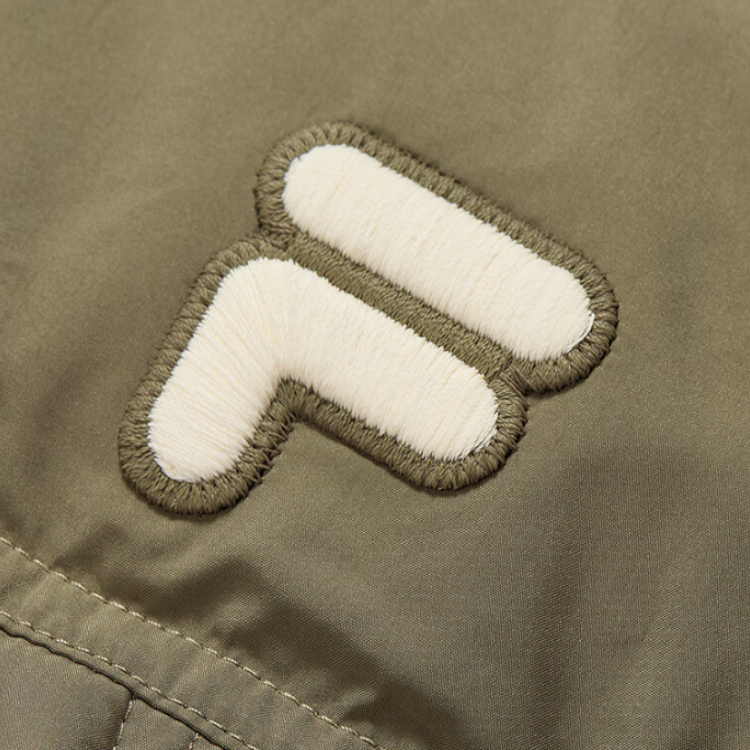 Details for FILA FUSION Hooded Puffer Jacket Green - Casual, Windproof, Warm Winter Wear. T11U443905F-KK