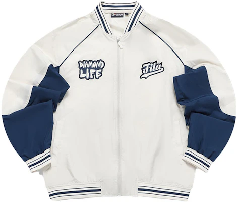 FILA FUSION Jasmine White Colorblock Logo Print Loose-fit Bomber Jacket T11M332706F-IV Buy FILA FUSION Jasmine White Colorblock Logo Print Loose-fit Bomber Jacket T11M332706F-IV