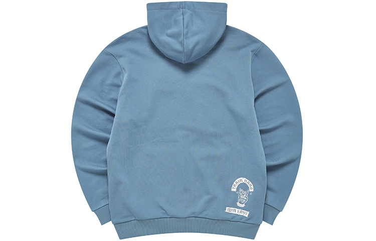 Lookbook FILA FUSION 藍色簡約字母Logo針織連帽衫 T11M242206FDB