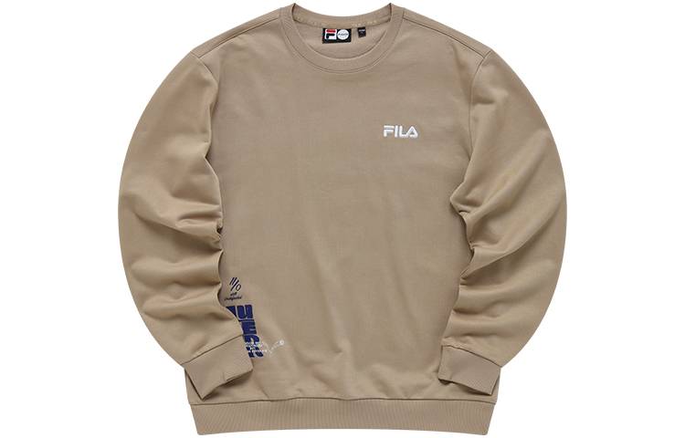 Lookbook FILA Fusion 字母印花針織套頭衛衣 - 米色 T11M142205F-DK