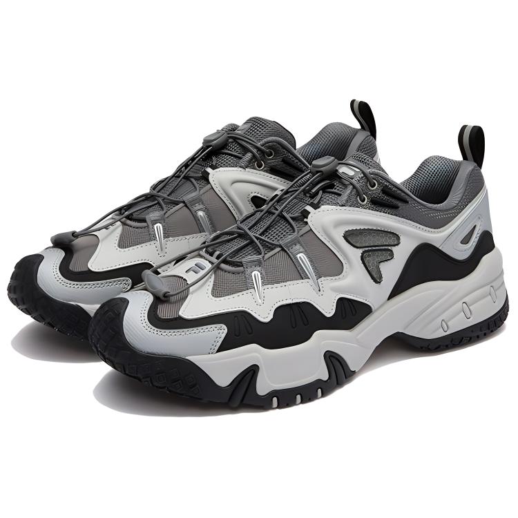 Shop FILA FUSION斐樂潮牌 KRIPTONITE 舒適耐用 防滑透氣 低筒 休閒生活鞋 男款 灰色