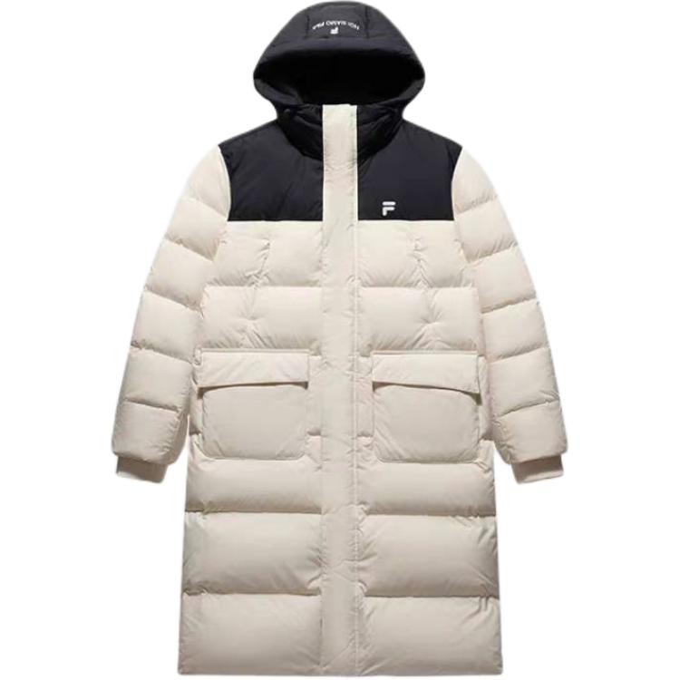 Order 휠라 퓨전 라이프 캐주얼 루즈핏 후드 다운 재킷 베이지-유니섹스. T11U443903F-BG