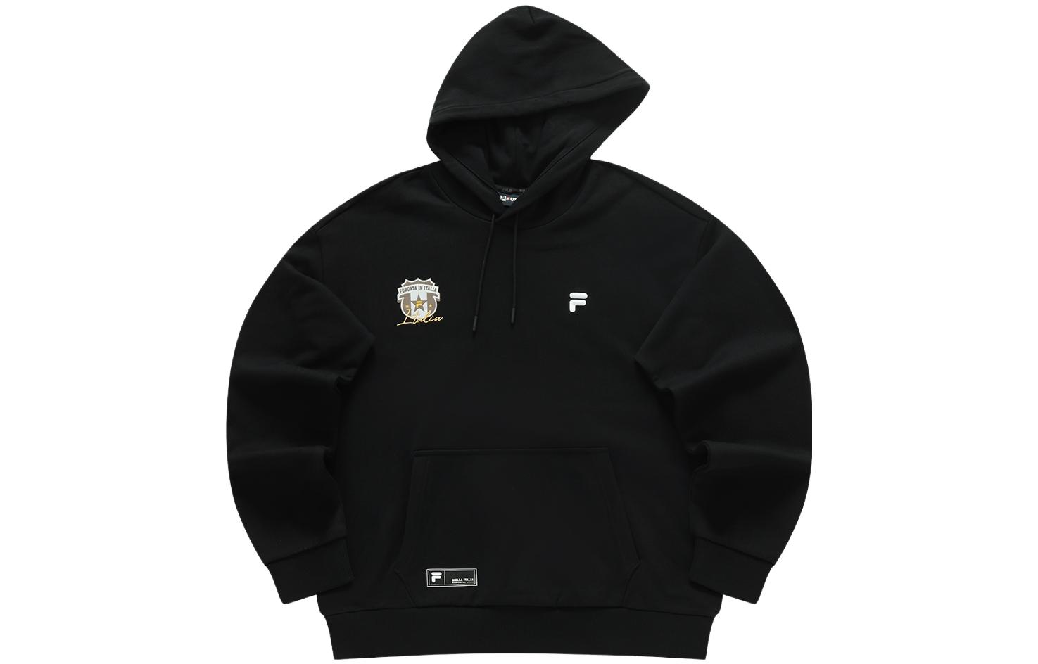 FILA Fusion Life Oversized Pullover Hoodie - Solid Black T11M345206F-BK