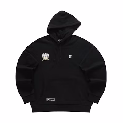 FILA Fusion Life Oversized Pullover Hoodie - Solid Black T11M345206F-BK