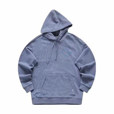 FILA Fusion Life Unisex Solid Color Knit Hoodie - Mountain Rock Blue Casual Style T11U413204F-BU