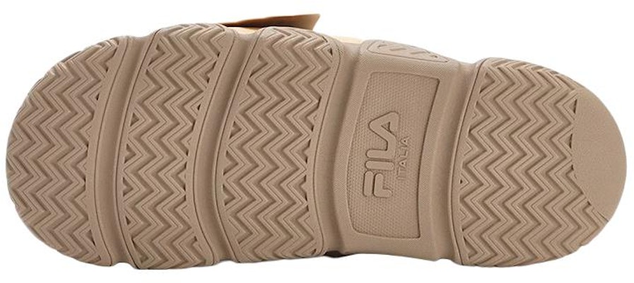 FILA FUSION Lifestyle Comfort Slides 'Beige Brown' T12M321507FGG Shop FILA FUSION Lifestyle Comfort Slides 'Beige Brown' T12M321507FGG