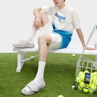 FILA FUSION斐樂潮牌 運動拖鞋 男款 灰 Details for FILA FUSION斐樂潮牌 運動拖鞋 男款 灰