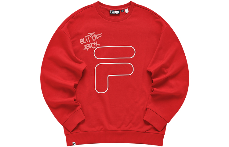 Order FILA FUSION 标志印花套头衫 红色 - 男女休闲圆领卫衣 T11U216201FRD