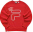 Order FILA FUSION 标志印花套头衫 红色 - 男女休闲圆领卫衣 T11U216201FRD