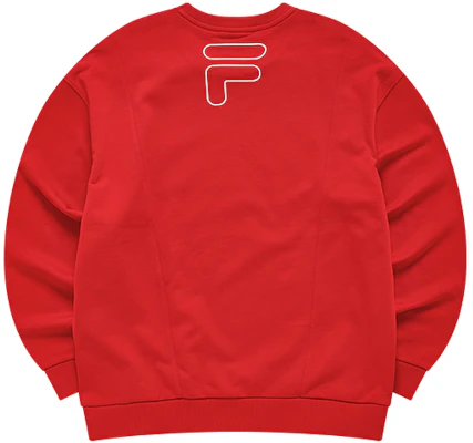 FILA FUSION 标志印花套头衫 红色 - 男女休闲圆领卫衣 T11U216201FRD Lookbook FILA FUSION 标志印花套头衫 红色 - 男女休闲圆领卫衣 T11U216201FRD