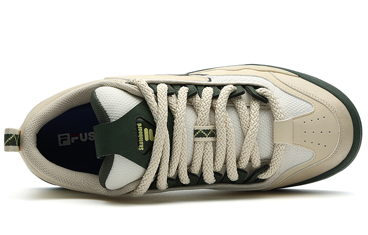 Lookbook FILA FUSION斐樂潮牌 舒適百搭 防滑耐磨 低幫 板鞋 男款 米色