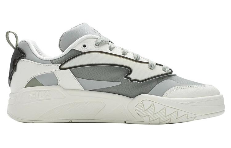 Order FILA FUSION斐樂潮牌 防滑耐磨 低筒 滑板鞋 男款 白灰色