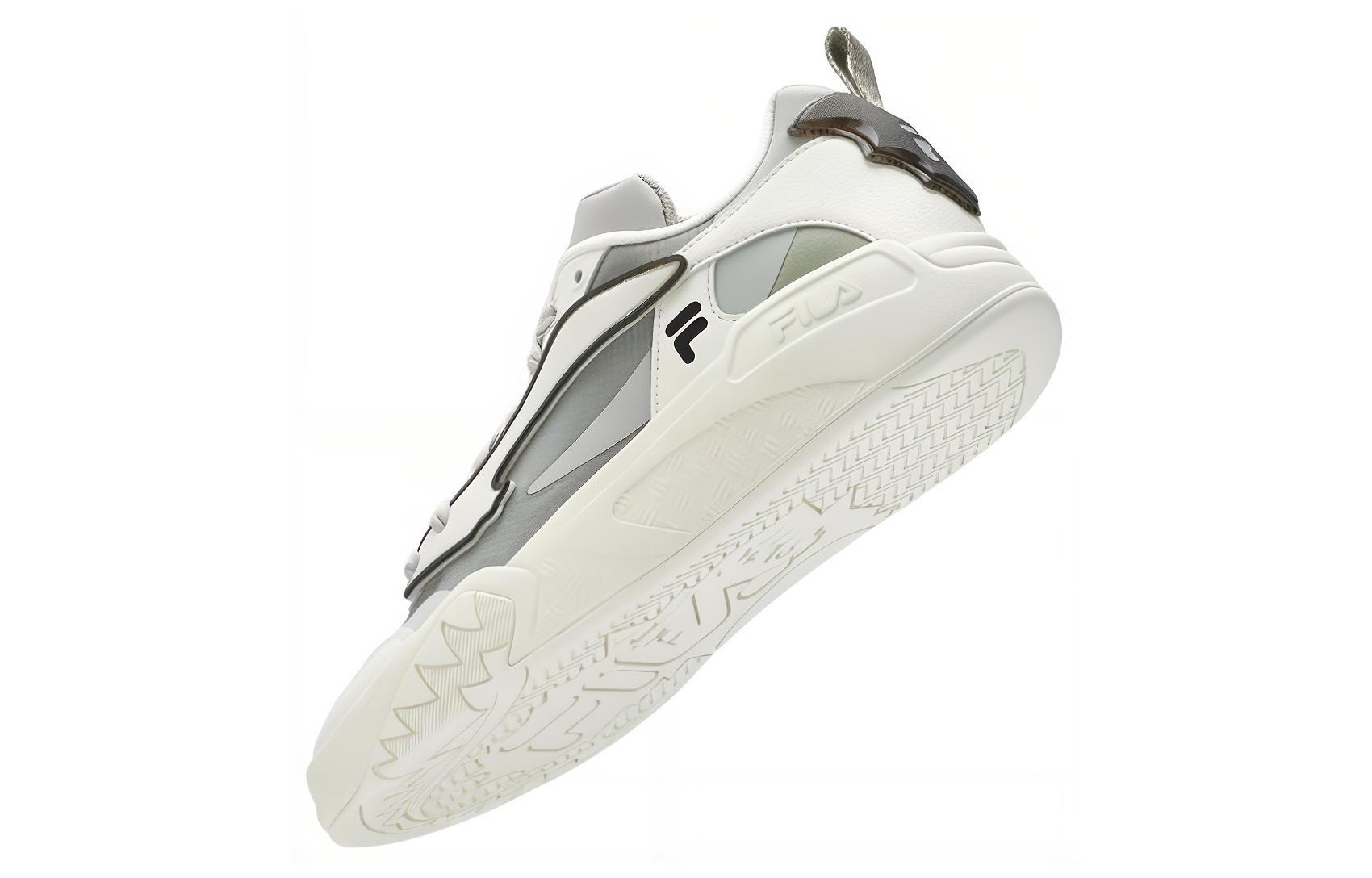 Sizing FILA FUSION斐樂潮牌 防滑耐磨 低筒 滑板鞋 男款 白灰色