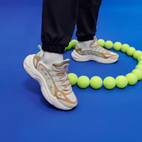 Sizing FILA FUSION斐樂潮牌 防滑耐磨 低幫 老爹鞋 男款 黃