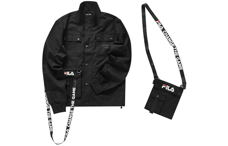 FILA FUSION Multi-Pocket Utility Jacket Black T11M013703F-BK