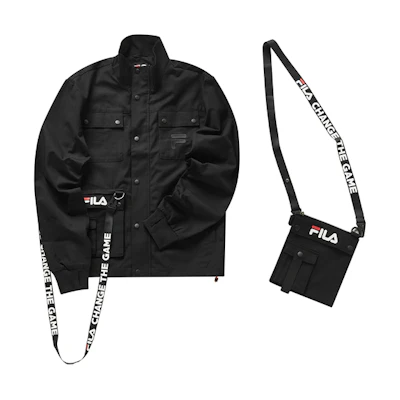 FILA FUSION Multi-Pocket Utility Jacket Black T11M013703F-BK
