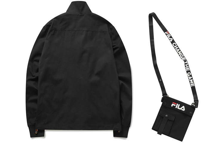 Lookbook FILA FUSION Jaket Utiliti Multi-Poket Hitam T11M013703F-BK