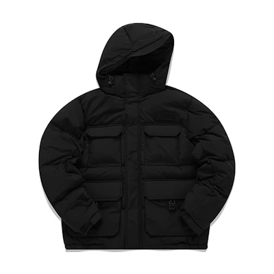 FILA Fusion Multi-Pocket Warm Down Jacket - Deep Black. T11M143912F-BK