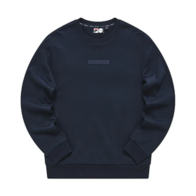 FILA Fusion Navy Blue Winter Pullover Fleece Sweatshirt Casual Style T81M941225A-NV