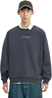 Shop FILA Fusion Navy Blue Winter Pullover Fleece Sweatshirt Casual Style T81M941225A-NV